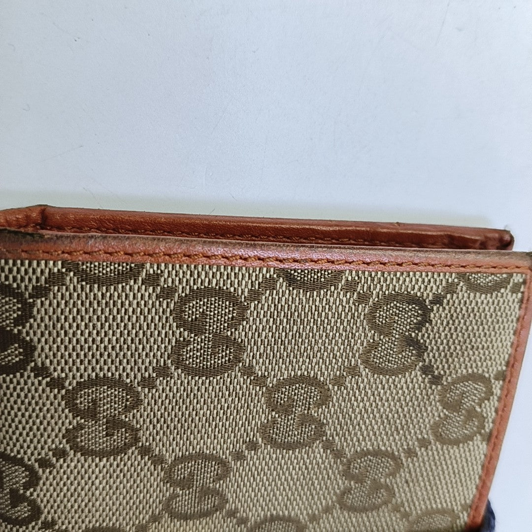 Monogram Fabric Wallet Brown