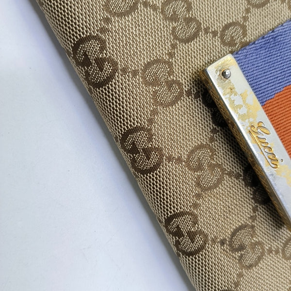 Monogram Fabric Wallet Brown