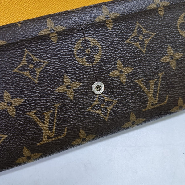 MARIE LOU Monogram Coated Canvas Brown Wallet