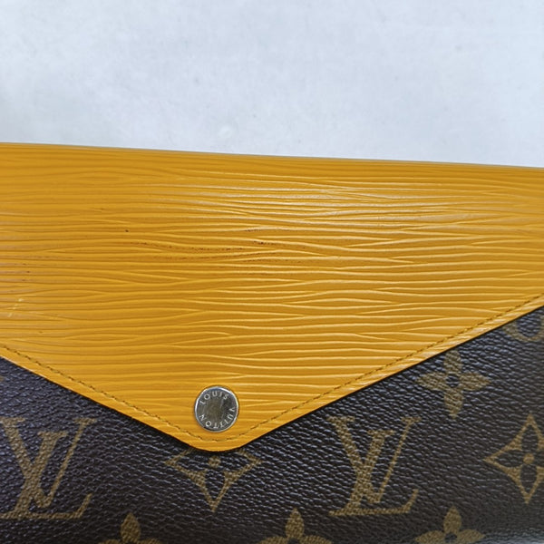 MARIE LOU Monogram Coated Canvas Brown Wallet