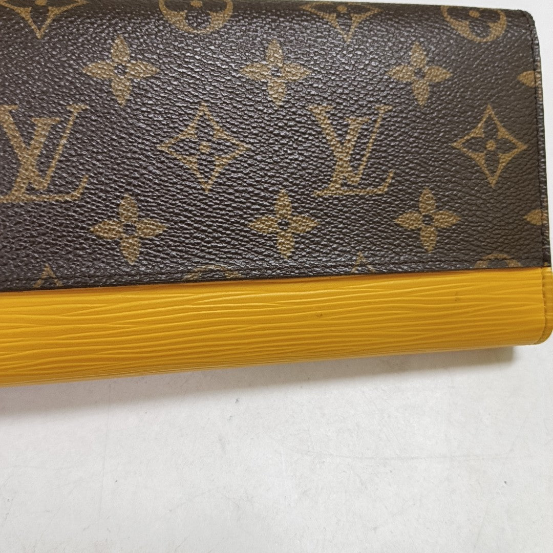 MARIE LOU Monogram Coated Canvas Brown Wallet