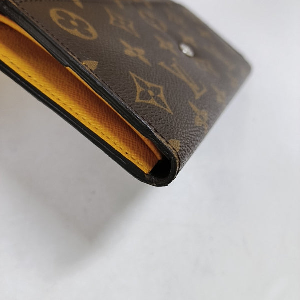MARIE LOU Monogram Coated Canvas Brown Wallet