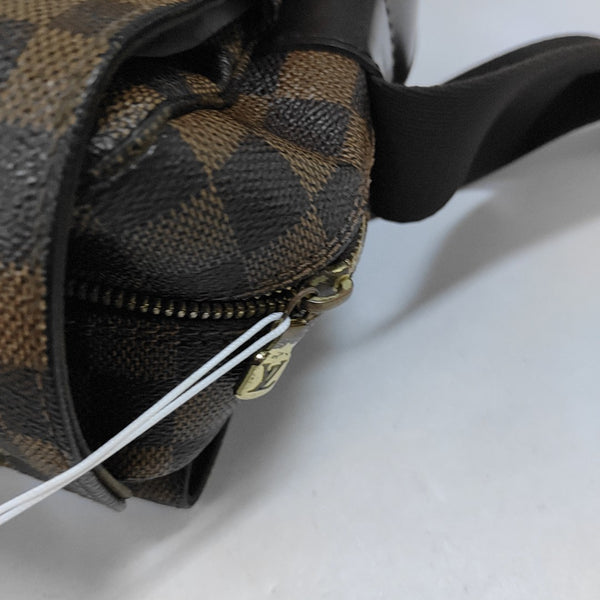 NAVIGLIO Damier Ebene Coated Canvas Brown