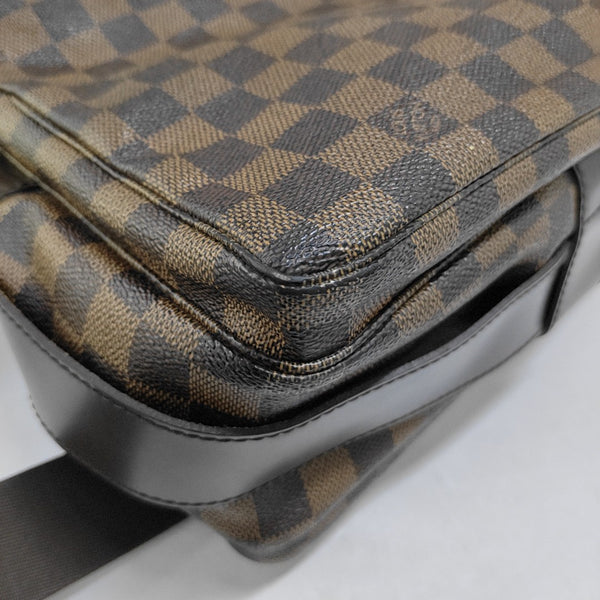 NAVIGLIO Damier Ebene Coated Canvas Brown