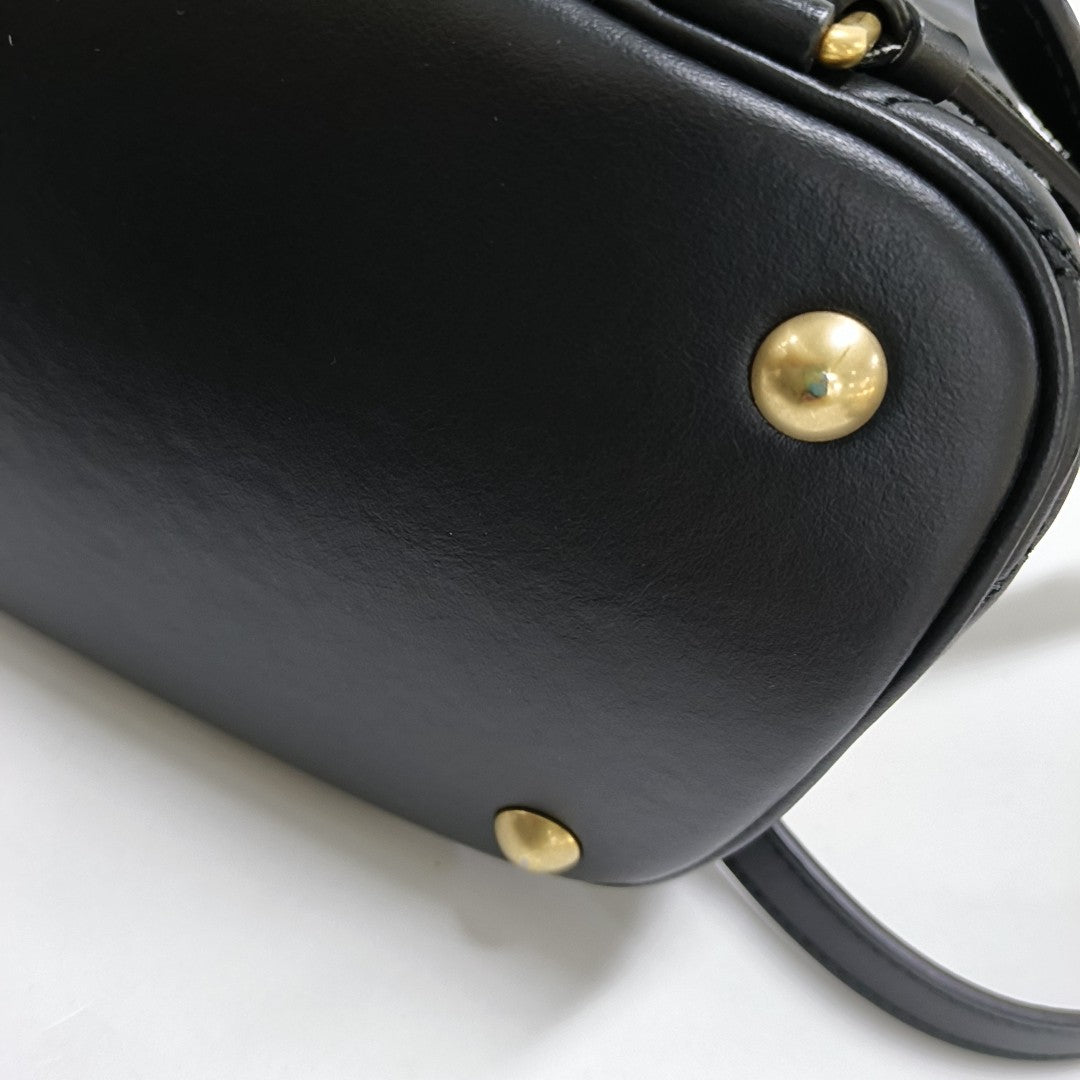 Gancini Quilted Calfskin Black