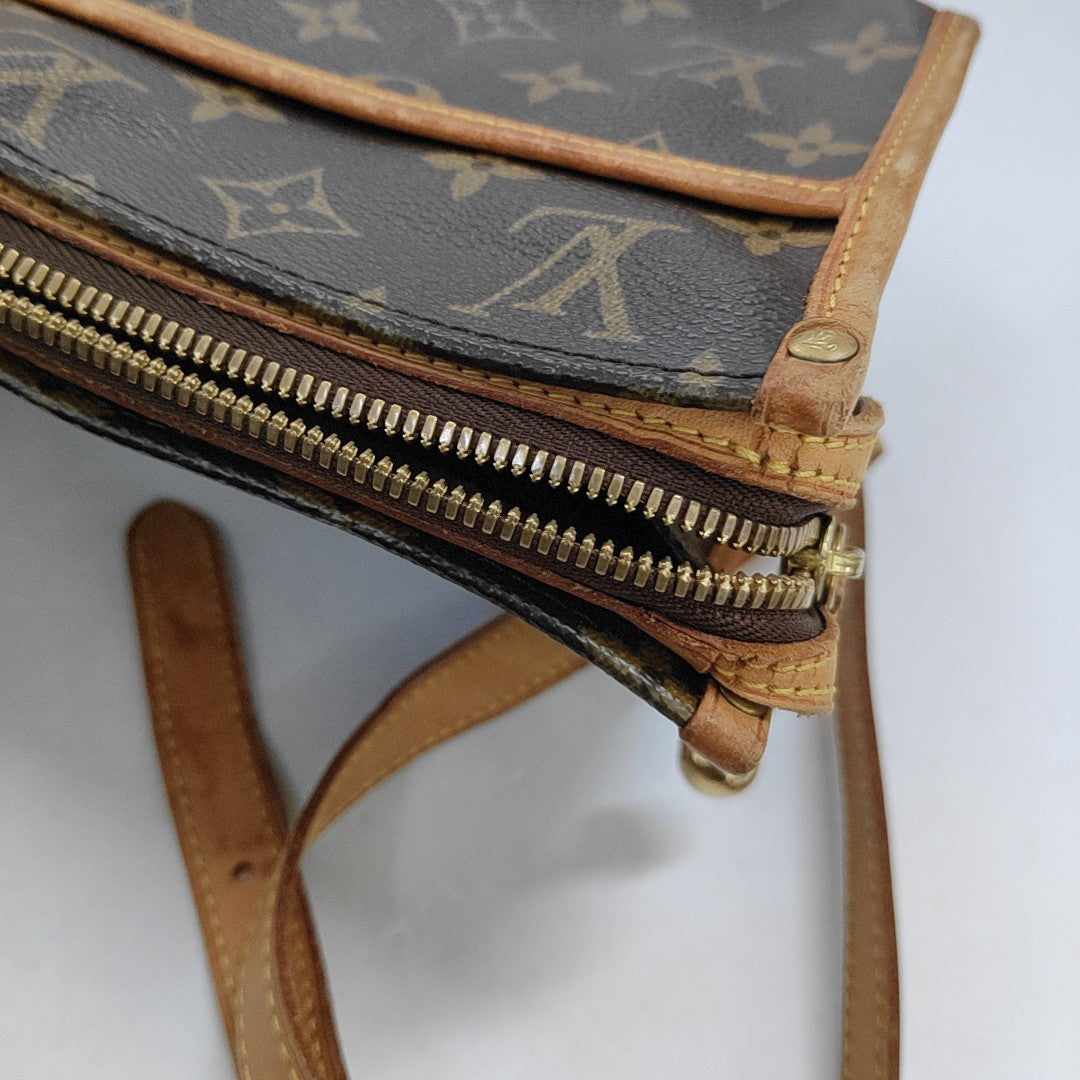 POPINCOURT Monogram Coated Canvas Brown