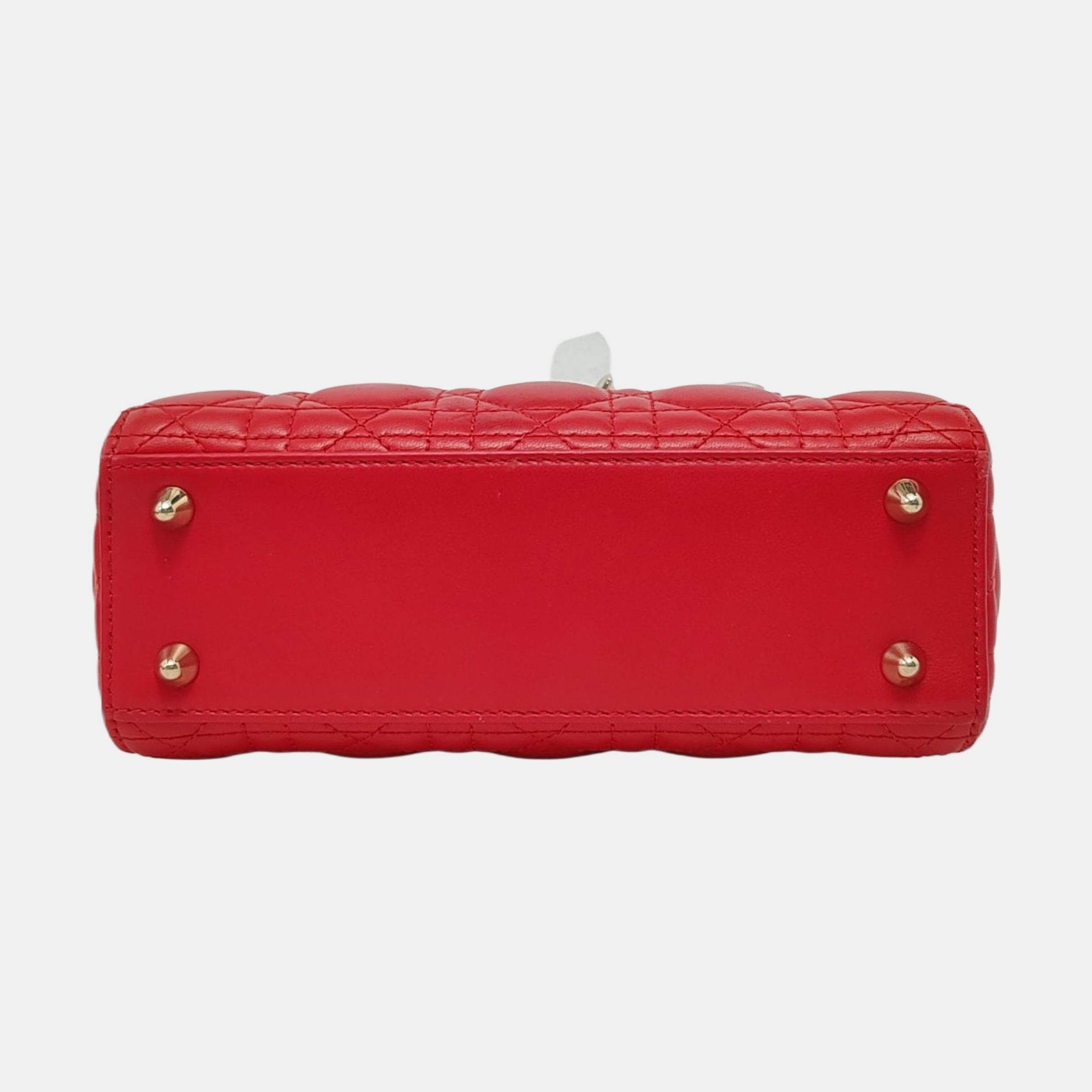 Authenticated pre-owned  Lady Dior Small Lambskin Red - Crossbody Bag at Looply