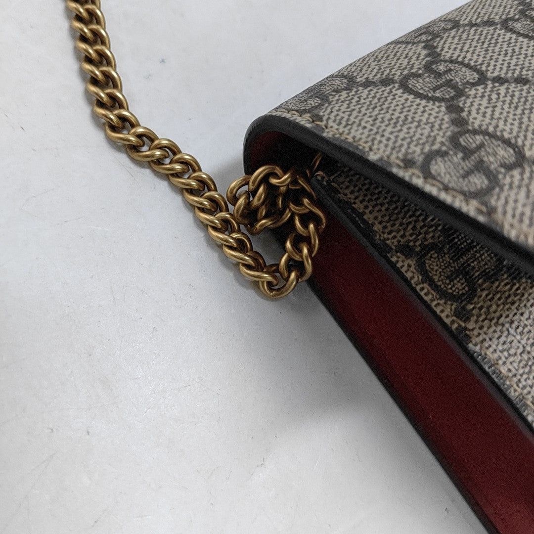 GG Supreme Mini Monogram Coated Canvas Beige
