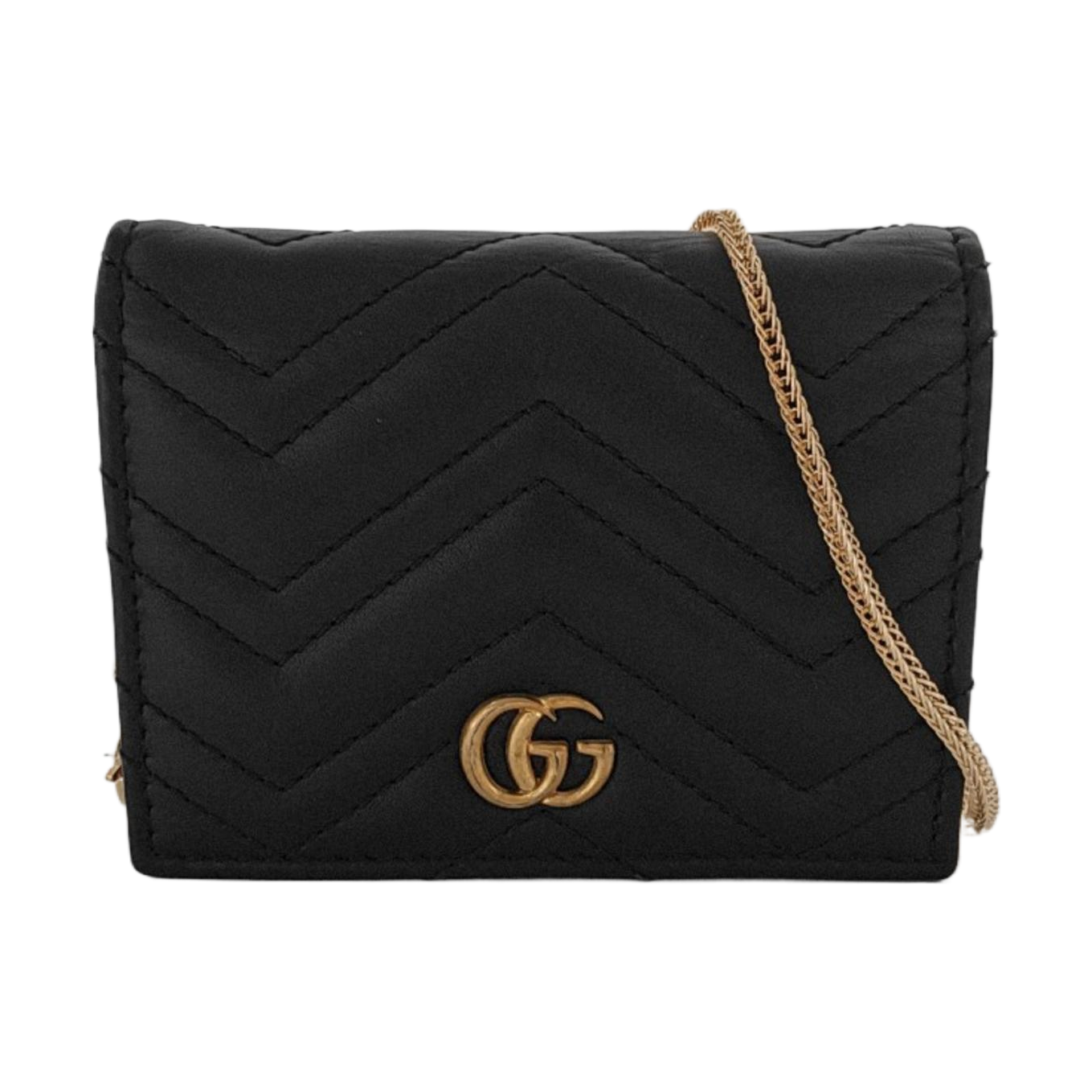 Authenticated pre-owned  GG Marmont Calfskin Black Wallet - Wallet at Looply