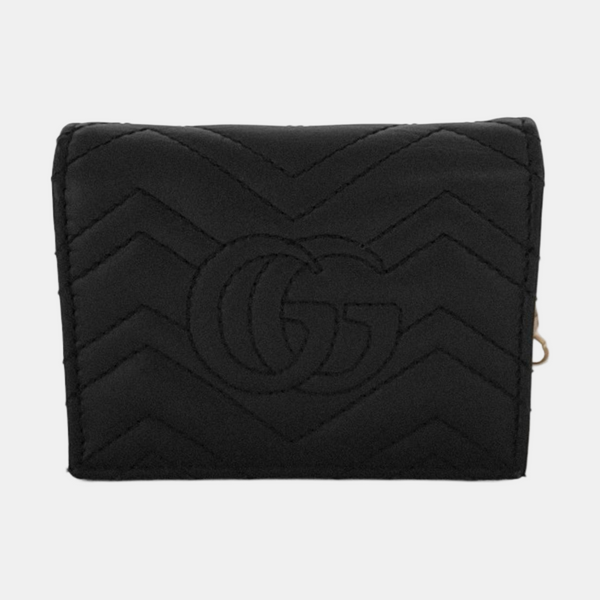 Authenticated pre-owned  GG Marmont Calfskin Black Wallet - Wallet at Looply