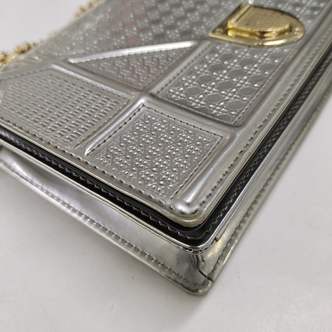 Diorama Cannage Calfskin Silver
