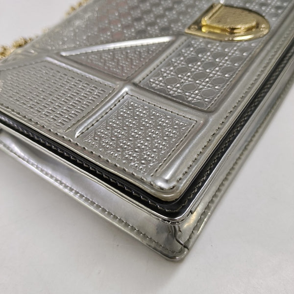 Diorama Cannage Calfskin Silver