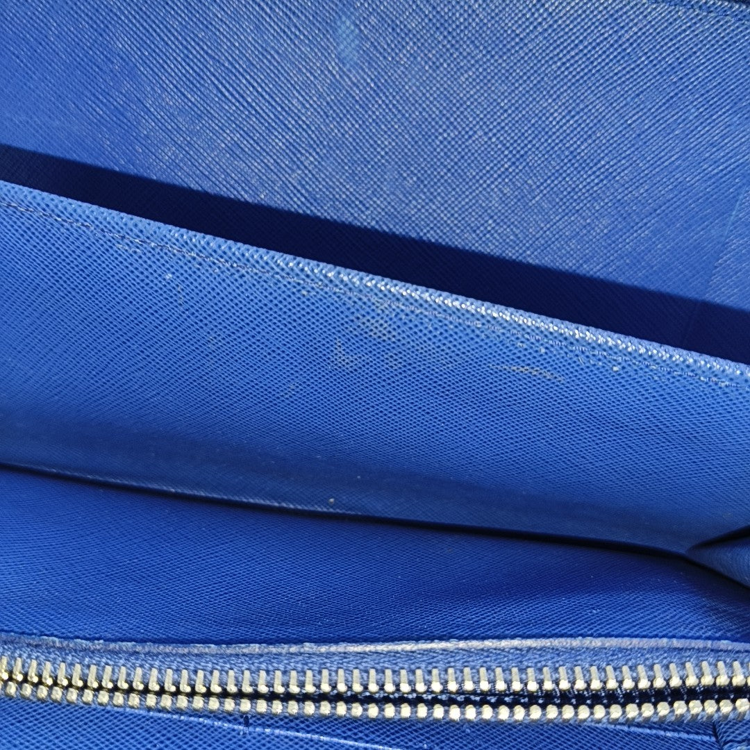 Saffiano Calfskin Wallet Blue