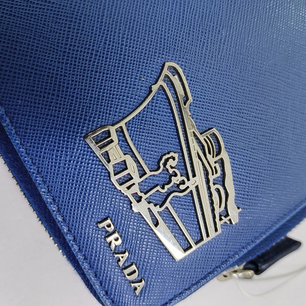 Saffiano Calfskin Wallet Blue
