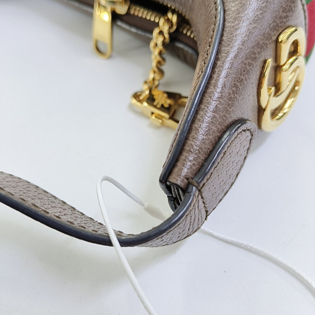 Ophidia Mini Monogram Coated Canvas Beige