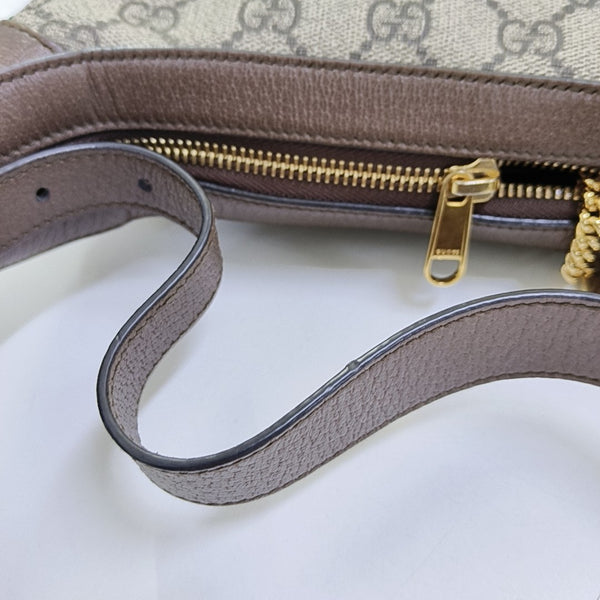 Ophidia Mini Monogram Coated Canvas Beige