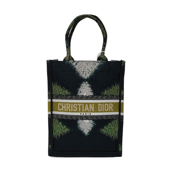 Authenticated pre-owned  Book Tote Fabric Green - Top Handle Bag at Looply