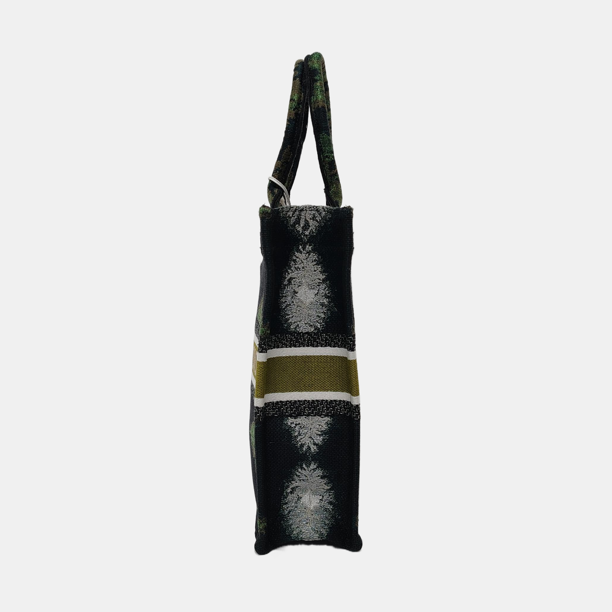 Authenticated pre-owned  Book Tote Fabric Green - Top Handle Bag at Looply