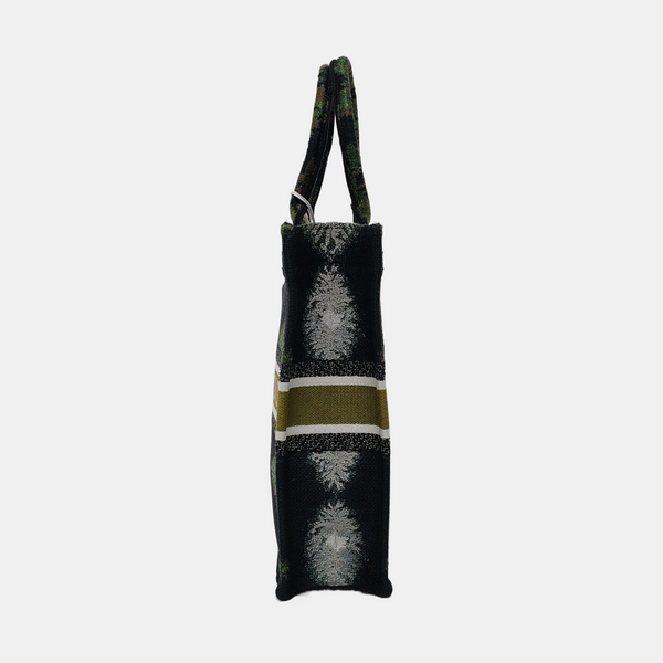 Authenticated pre-owned  Book Tote Fabric Green - Top Handle Bag at Looply