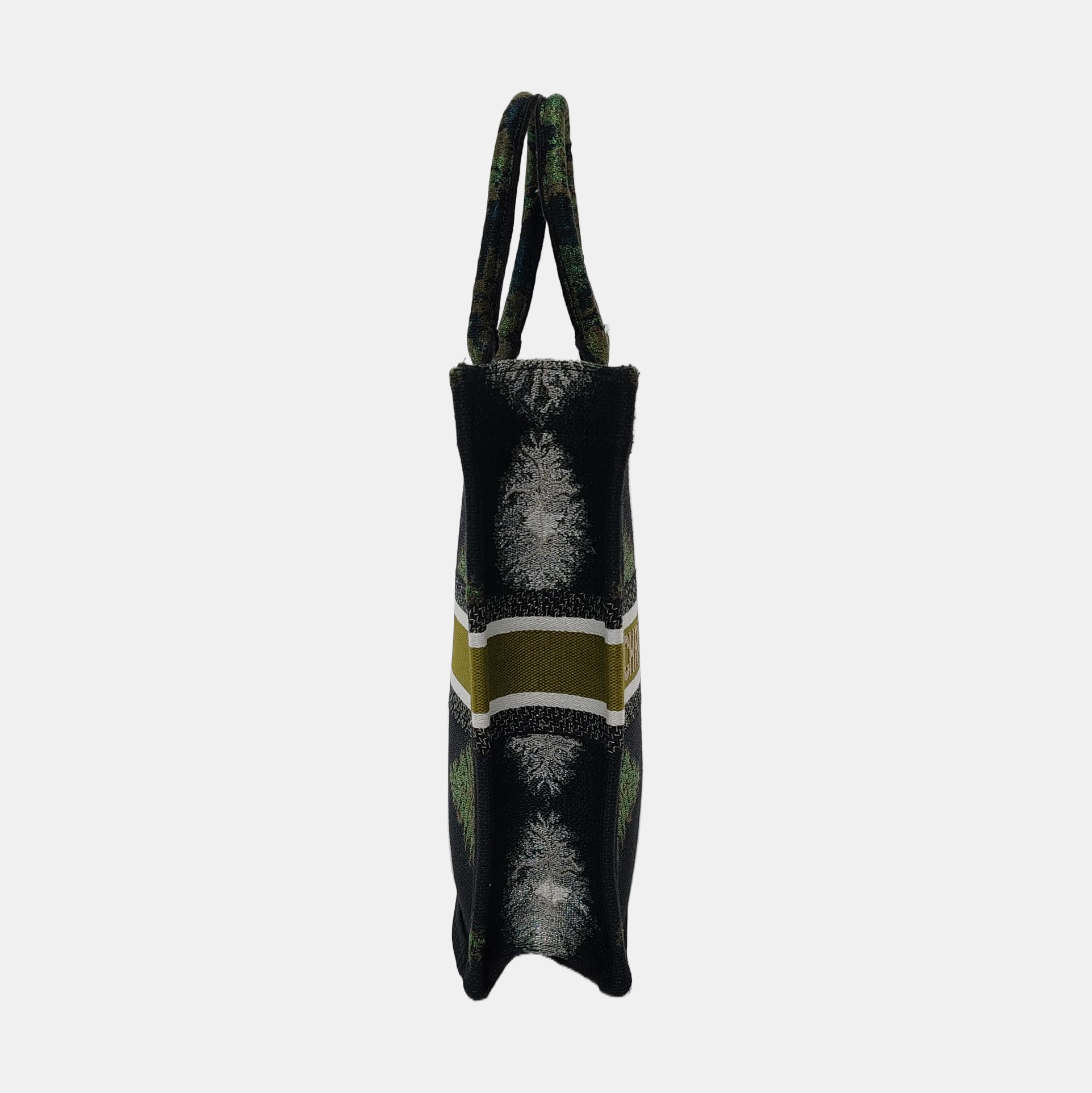 Authenticated pre-owned  Book Tote Fabric Green - Top Handle Bag at Looply