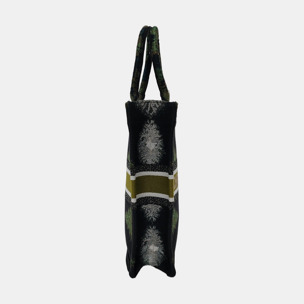 Authenticated pre-owned  Book Tote Fabric Green - Top Handle Bag at Looply
