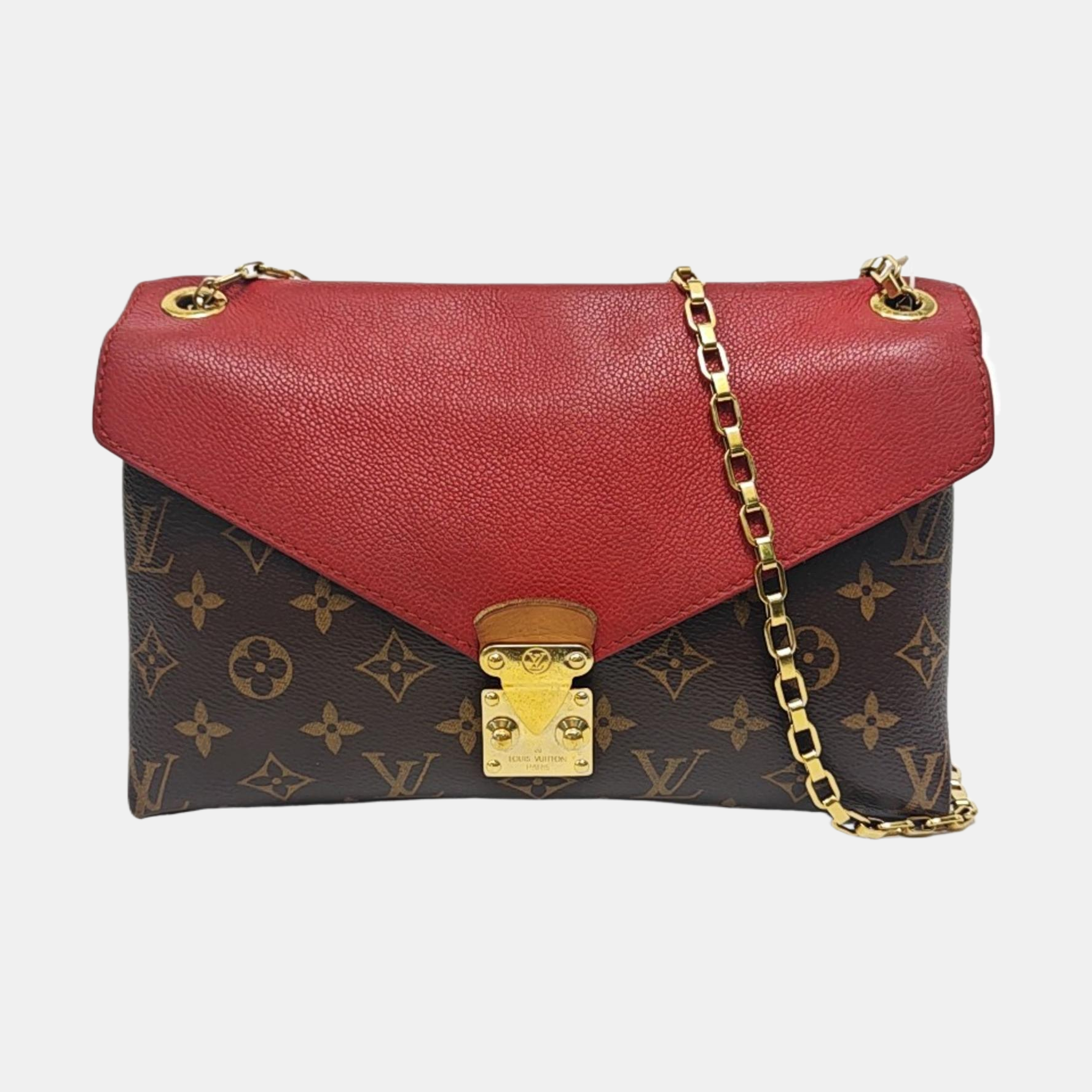 Authenticated pre-owned  Pallas Monogram Coated Canvas Brown - Shoulder Bag at Looply