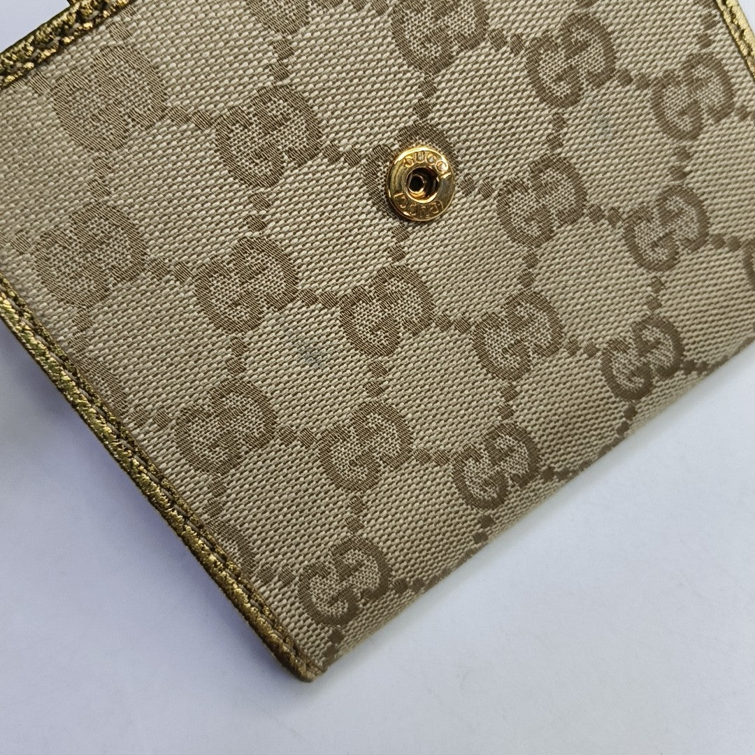 Monogram Fabric Wallet Beige