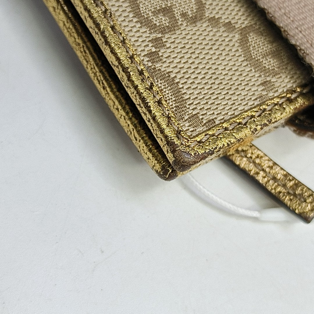 Monogram Fabric Wallet Beige