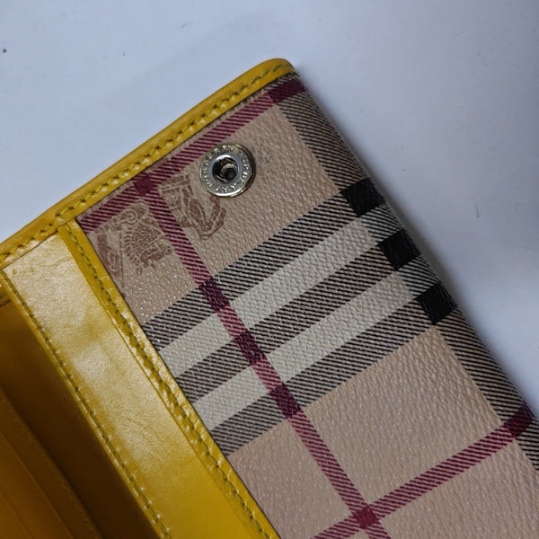 Coated Canvas Wallet Beige