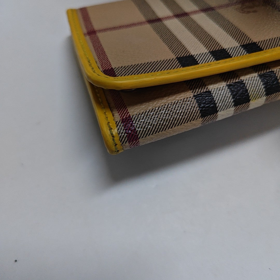 Coated Canvas Wallet Beige