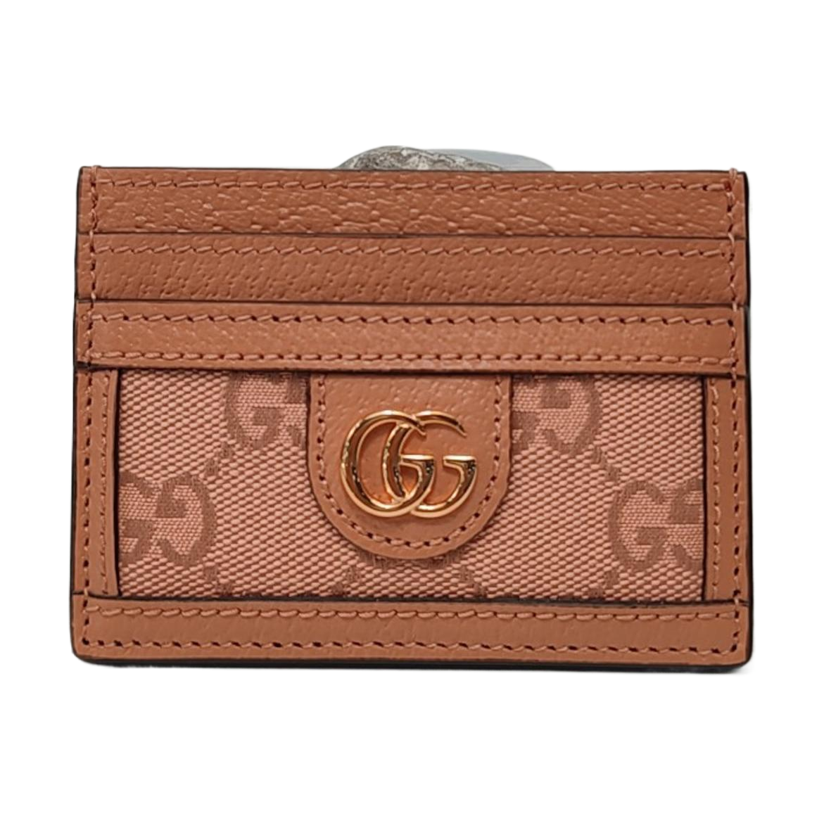 Authenticated pre-owned  Ophidia Monogram Calfskin Pink Card Holder - Card Holder at Looply