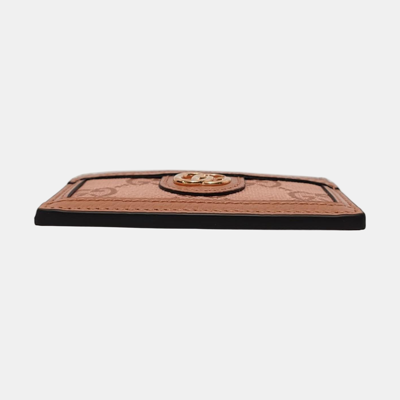 Authenticated pre-owned  Ophidia Monogram Calfskin Pink Card Holder - Card Holder at Looply
