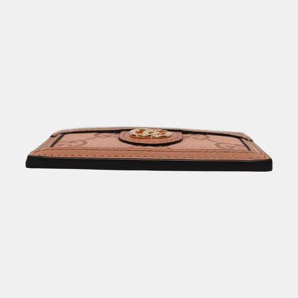 Authenticated pre-owned  Ophidia Monogram Calfskin Pink Card Holder - Card Holder at Looply