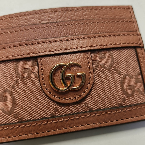 Authenticated pre-owned  Ophidia Monogram Calfskin Pink Card Holder - Card Holder at Looply