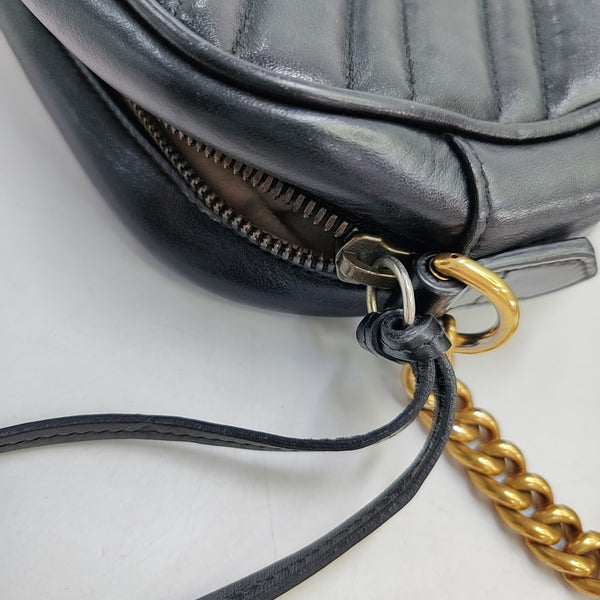 GG Marmont Small Quilted Calfskin Black