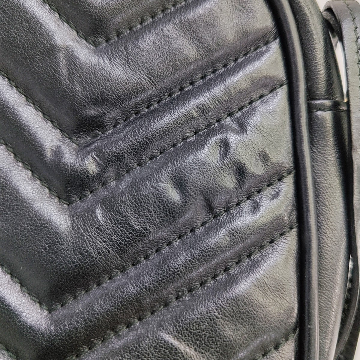 GG Marmont Small Quilted Calfskin Black
