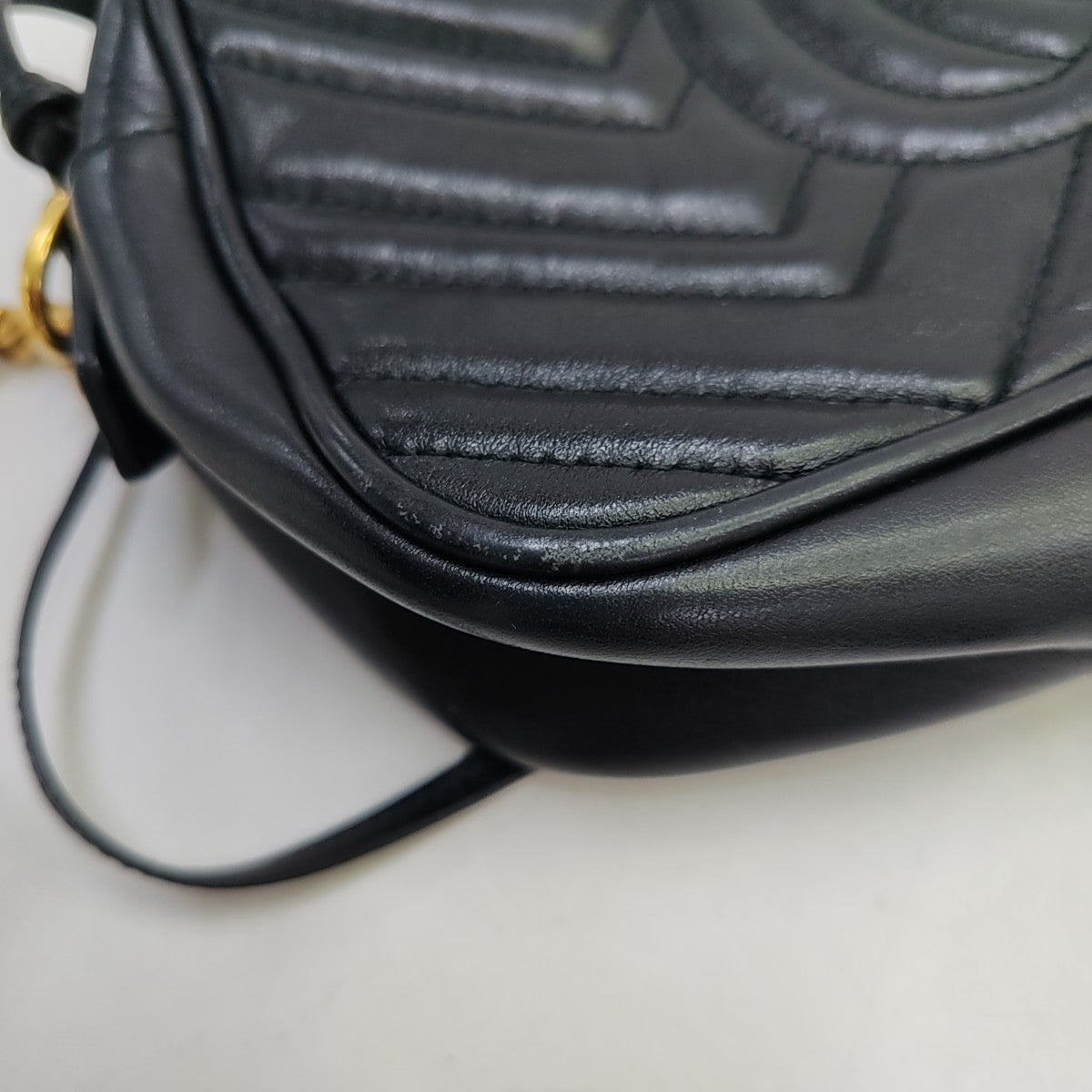 GG Marmont Small Quilted Calfskin Black