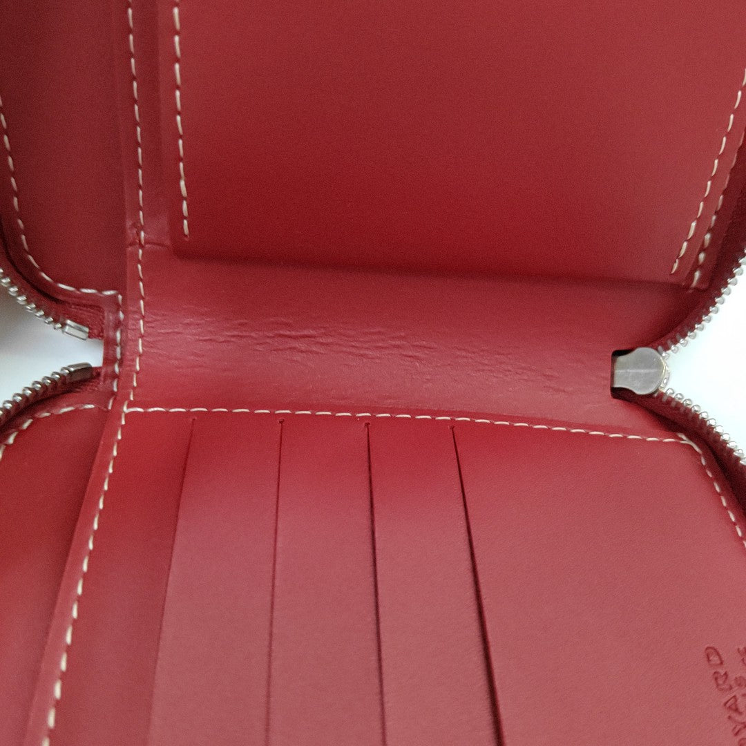 Saint-Marc Coated Canvas Red Wallet
