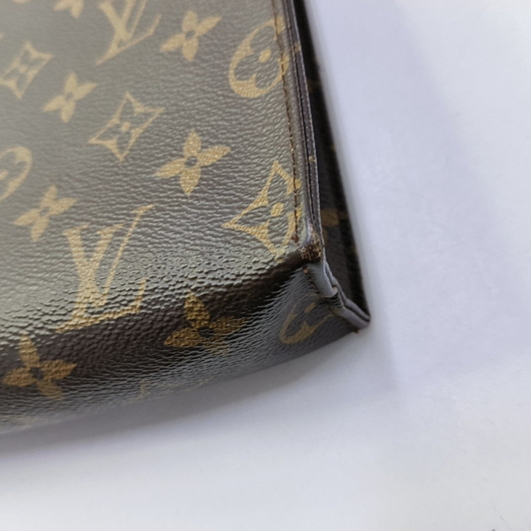 TOILET POCKET 26 Monogram Coated Canvas Brown