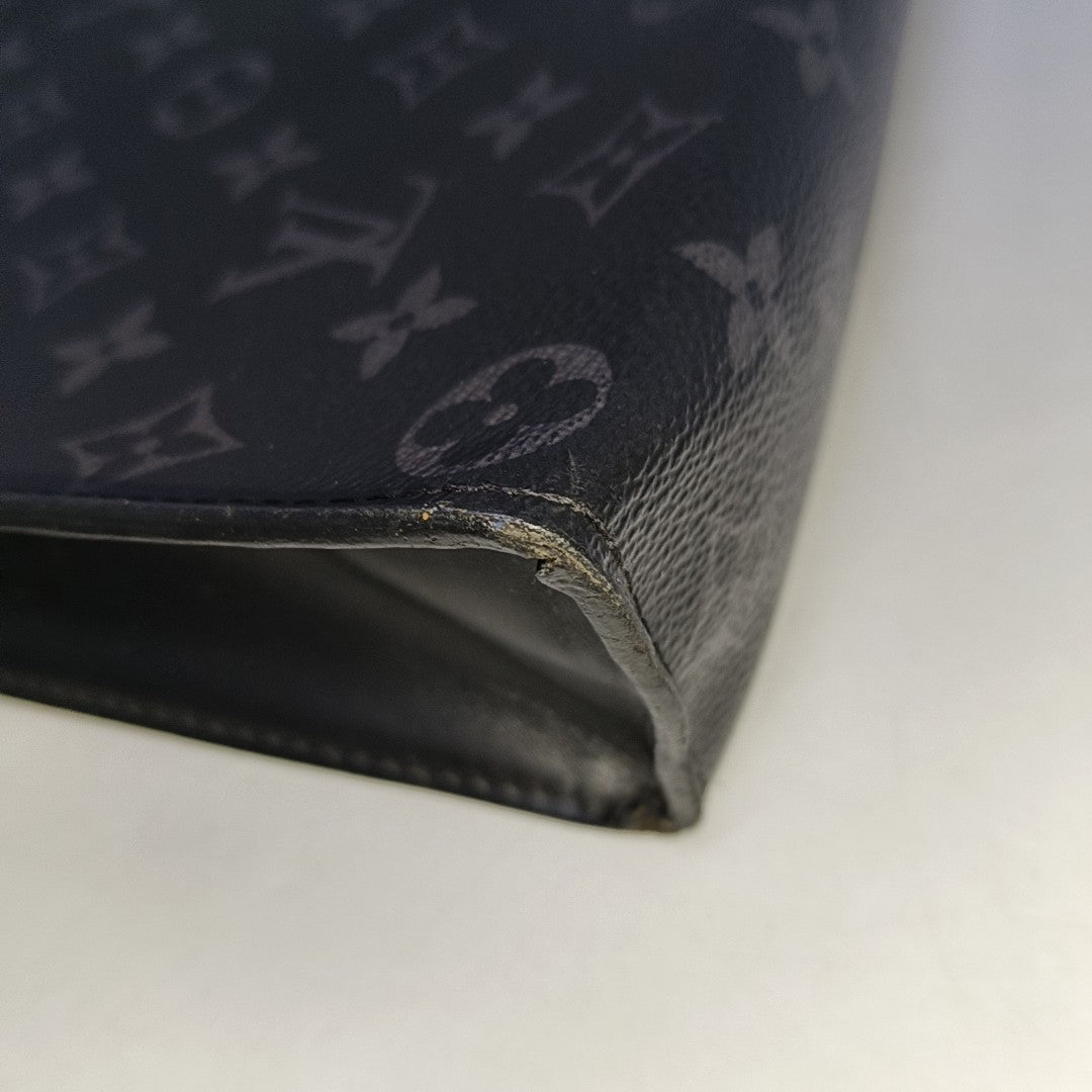 Pochette Voyag MM Monogram Coated Canvas Black