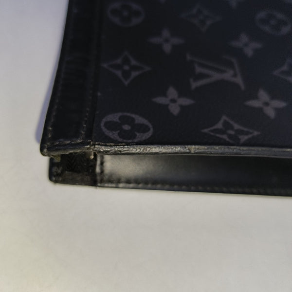 Pochette Voyag MM Monogram Coated Canvas Black