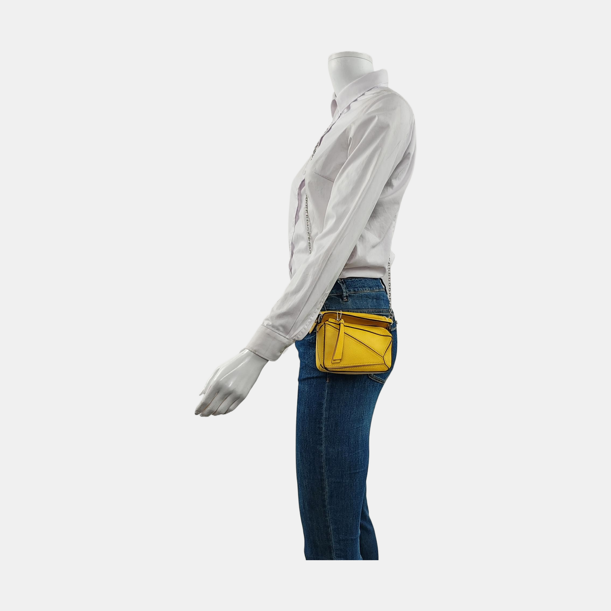 Authenticated pre-owned  Puzzle Calfskin Yellow - Crossbody Bag at Looply