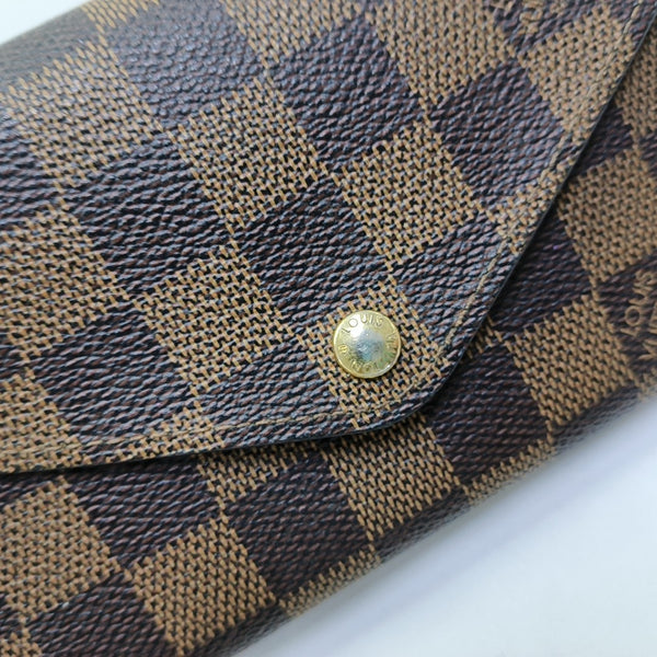 JOSÉPHINE Damier Ebene Coated Canvas Brown Wallet