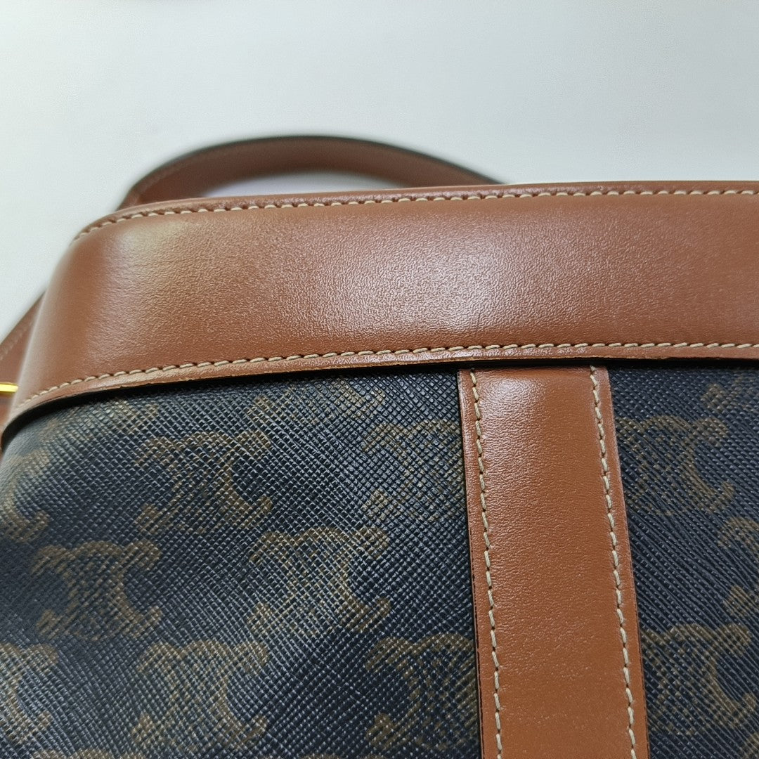 TRIOMPHE CANVAS Small Coated Canvas Brown