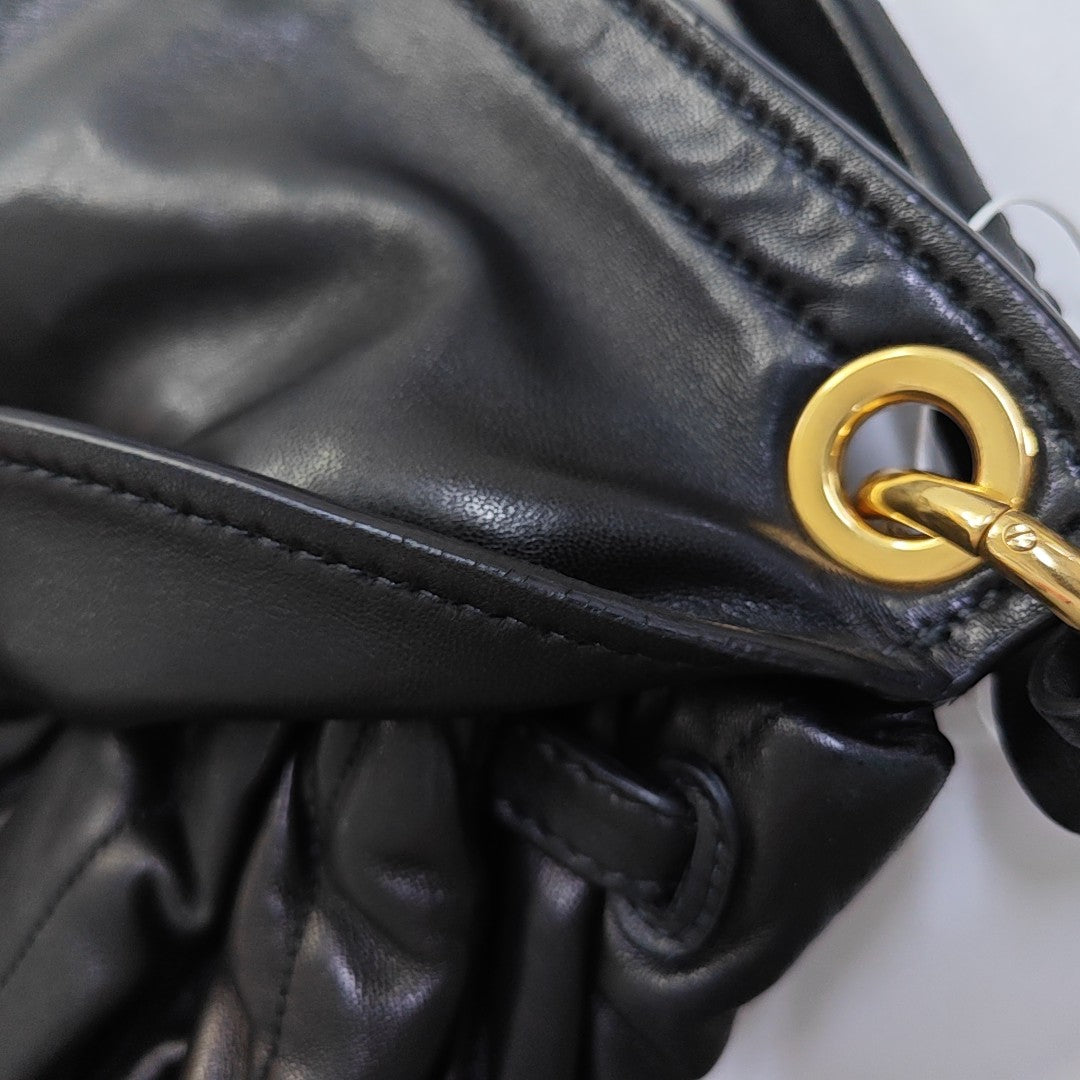 Miu Coffer Quilted Lambskin Black