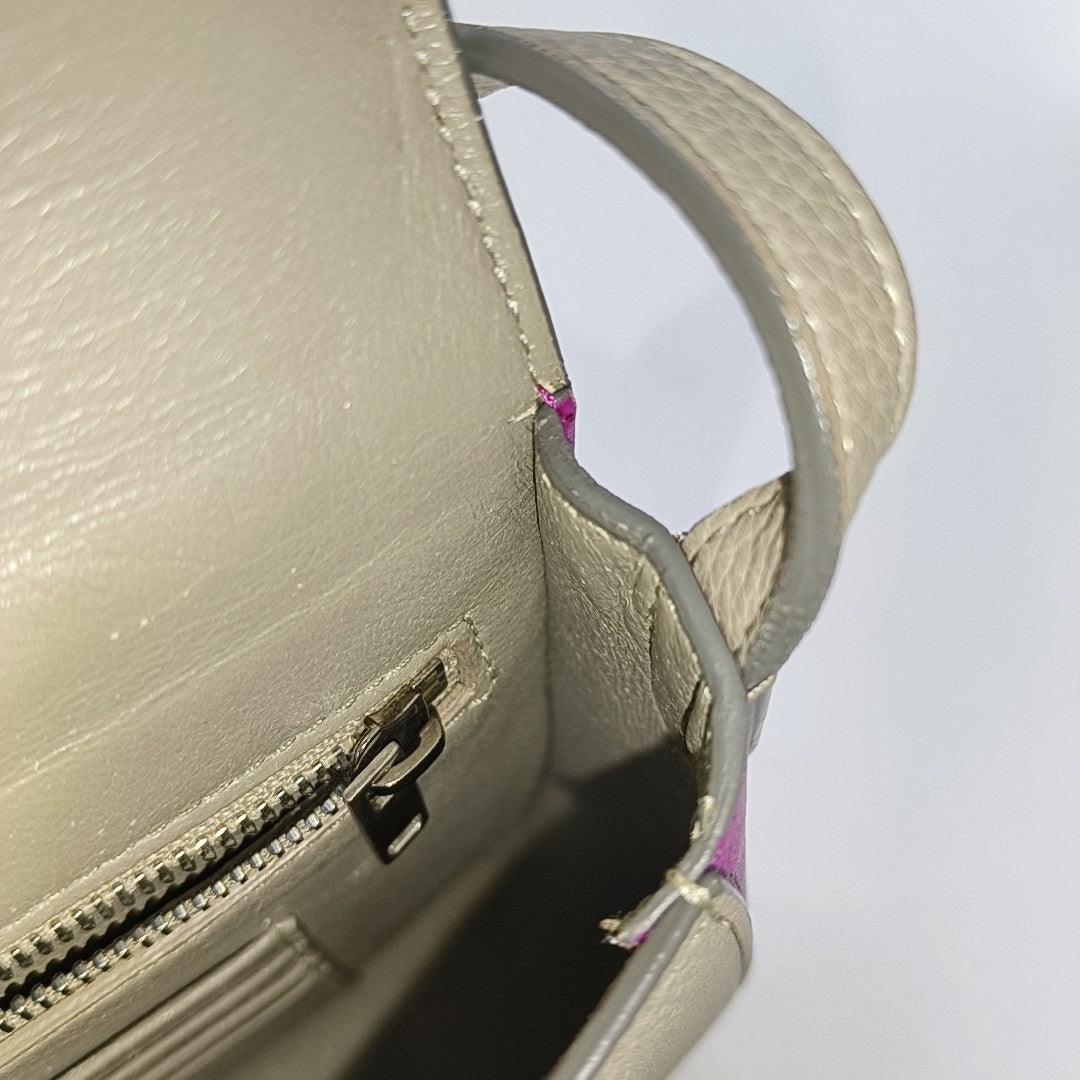 TROTTEUR Small Calfskin Gray