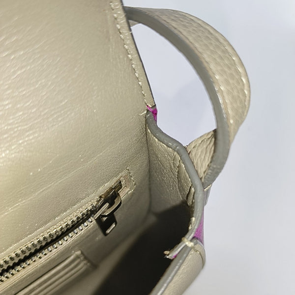 TROTTEUR Small Calfskin Gray