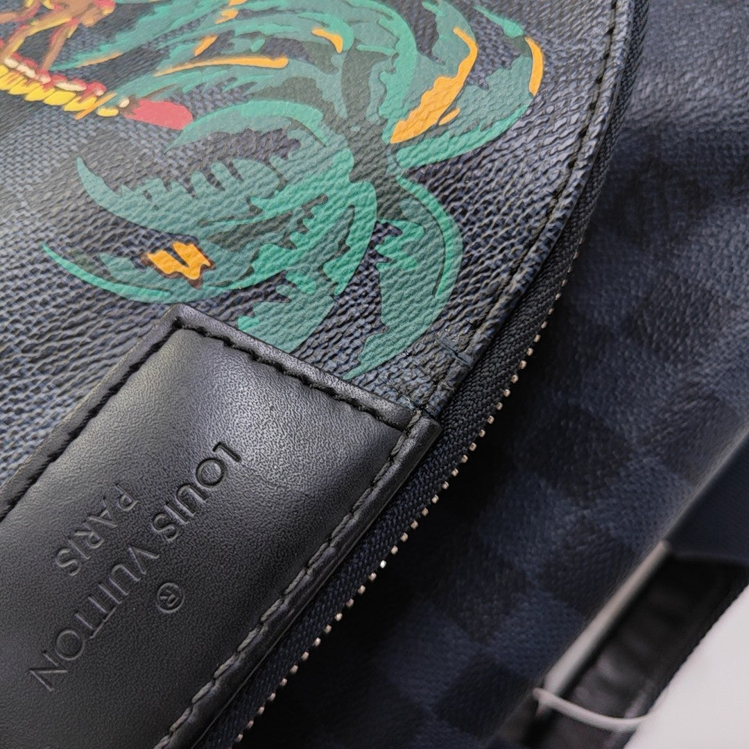 APOLLO Damier Coated Canvas Blue