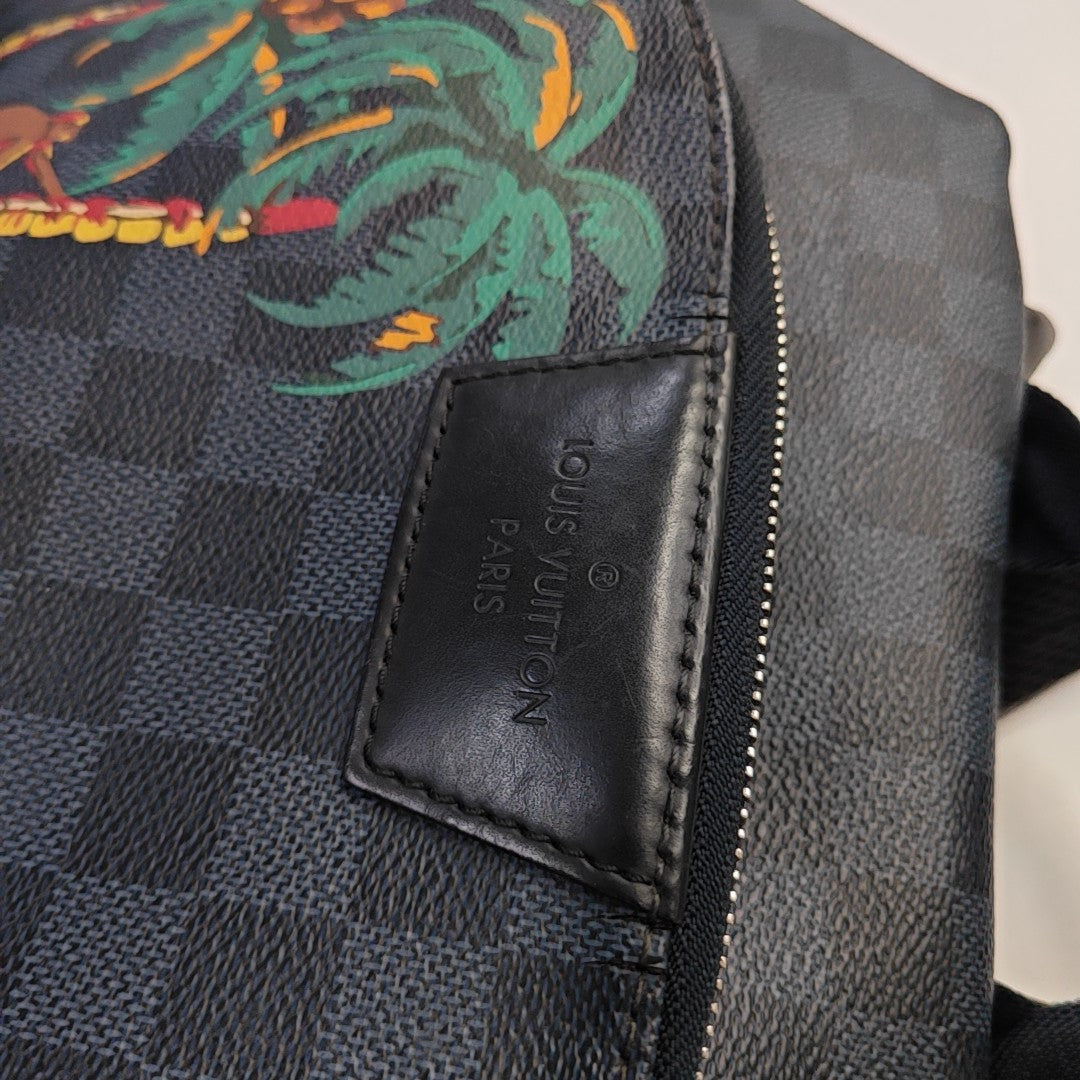 APOLLO Damier Coated Canvas Blue