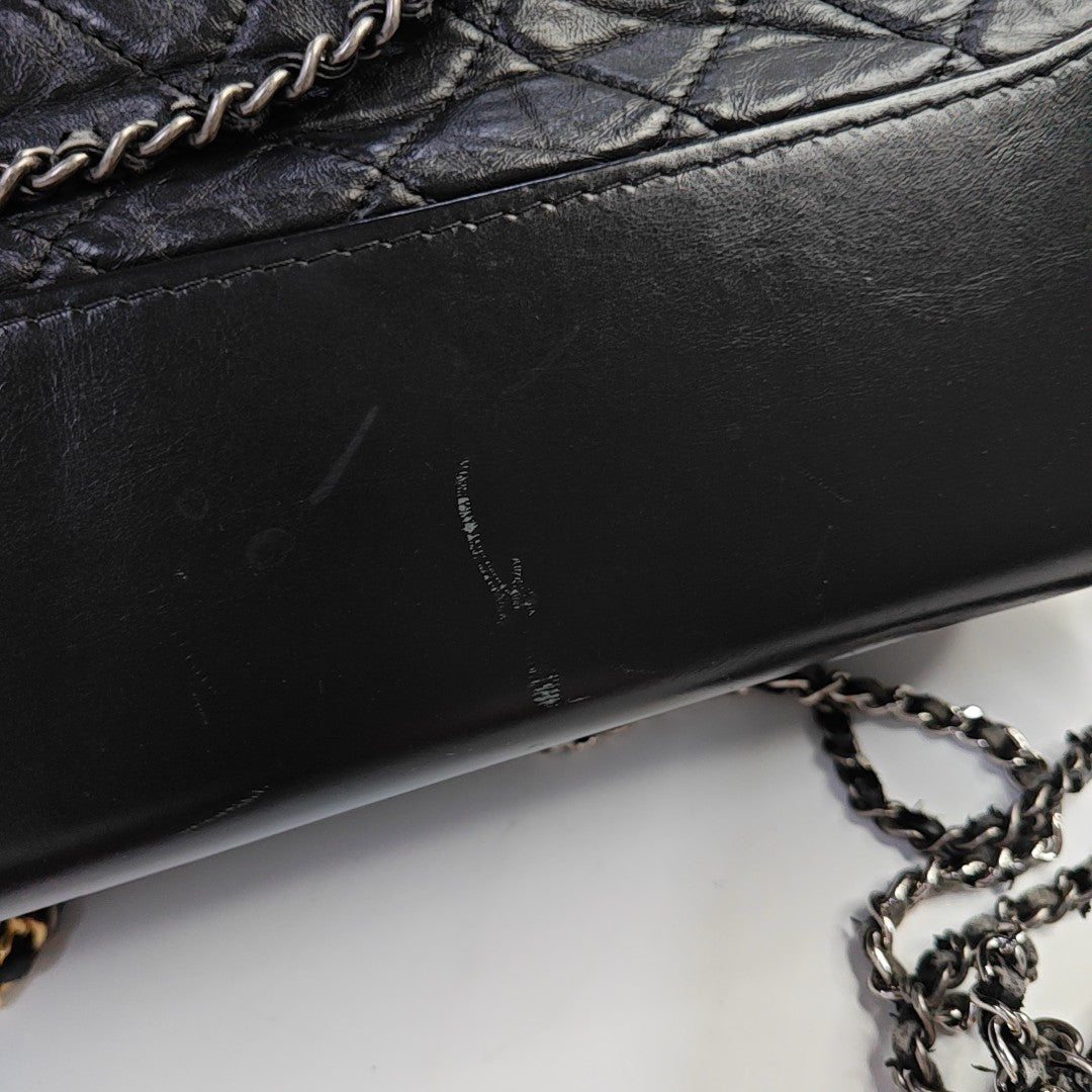 GABRIELLE Medium Quilted Lambskin Black